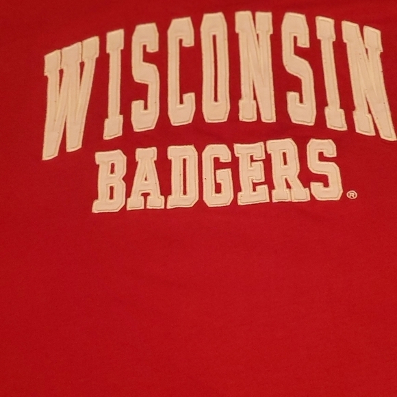 Collosseum Collegiate WI Badgers LSlve Red & White 1848 Sz 2XL Light Sweatshirt - Picture 9 of 11